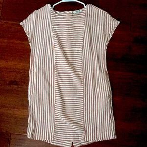 Linen blend stripped dress from Madewell